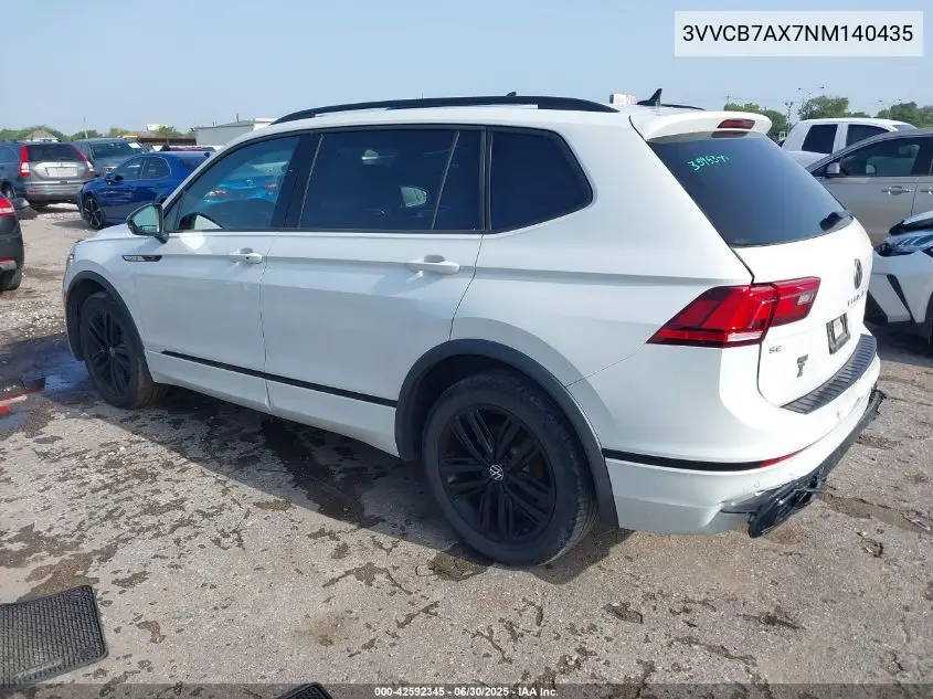 2022 Volkswagen Tiguan 2.0T Se R-Line Black VIN: 3VVCB7AX7NM140435 Lot: 42592345