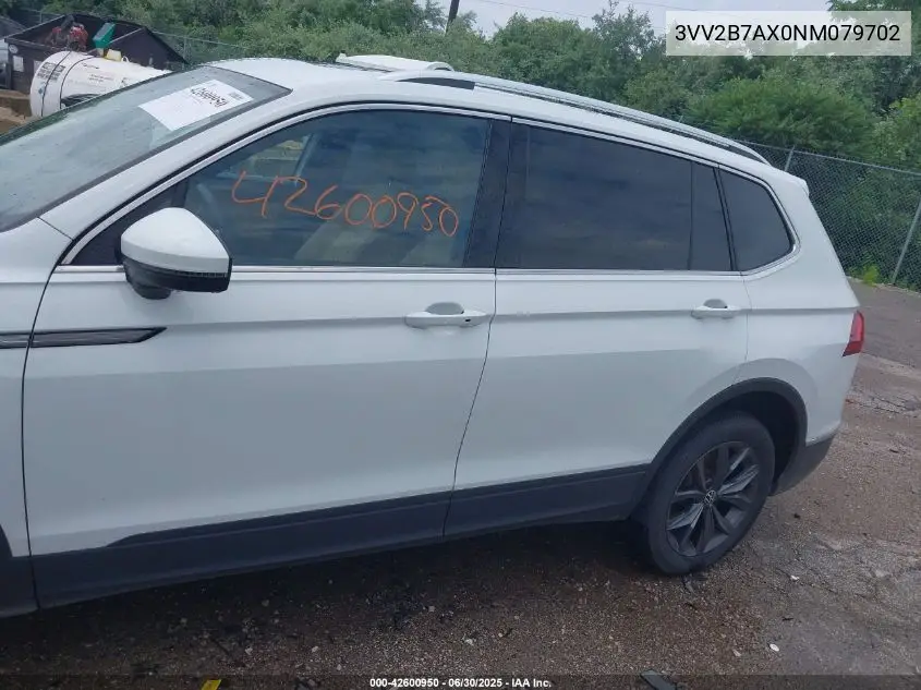 2022 Volkswagen Tiguan 2.0T Se VIN: 3VV2B7AX0NM079702 Lot: 42600950