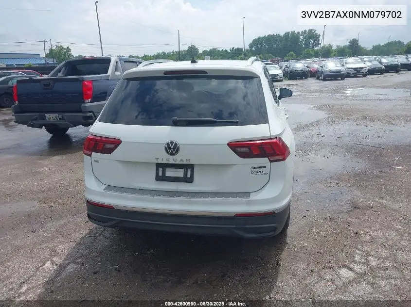 2022 Volkswagen Tiguan 2.0T Se VIN: 3VV2B7AX0NM079702 Lot: 42600950