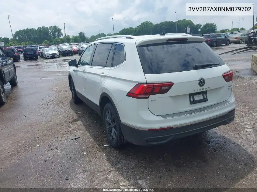 2022 Volkswagen Tiguan 2.0T Se VIN: 3VV2B7AX0NM079702 Lot: 42600950