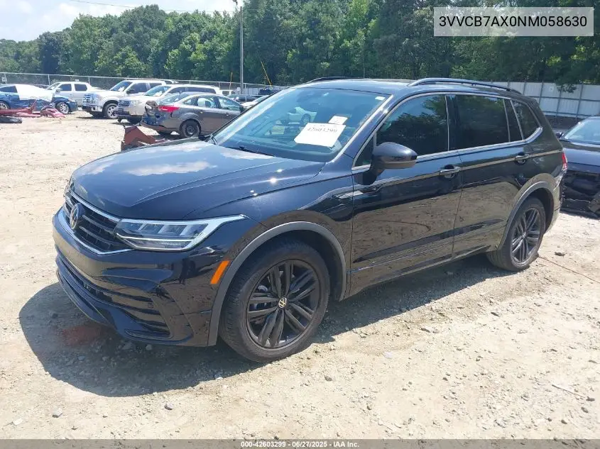 2022 Volkswagen Tiguan 2.0T Se R-Line Black VIN: 3VVCB7AX0NM058630 Lot: 42603299