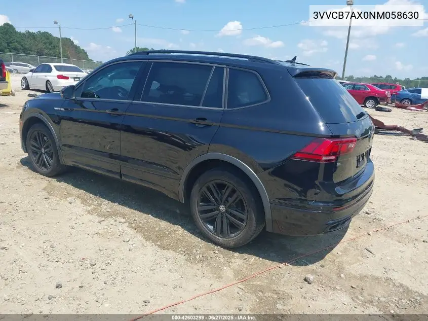 2022 Volkswagen Tiguan 2.0T Se R-Line Black VIN: 3VVCB7AX0NM058630 Lot: 42603299
