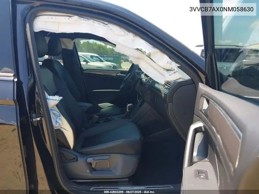 2022 Volkswagen Tiguan 2.0T Se R-Line Black VIN: 3VVCB7AX0NM058630 Lot: 42603299
