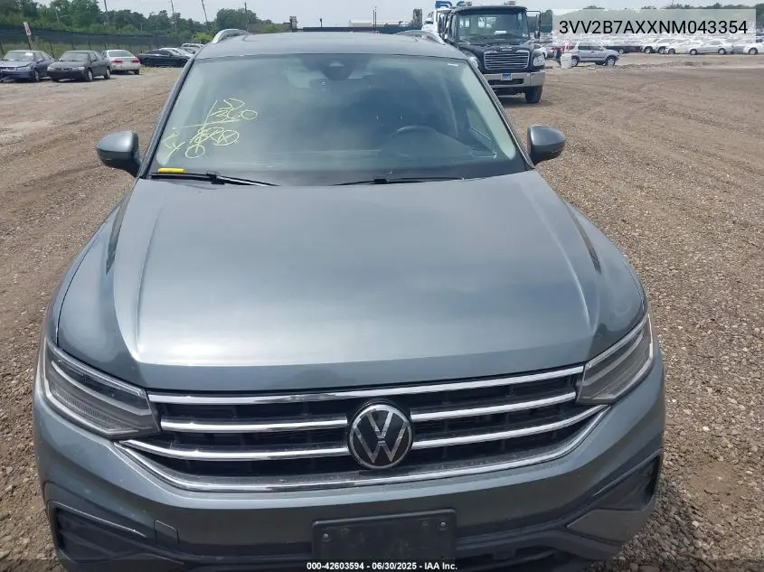 2022 Volkswagen Tiguan 2.0T Se VIN: 3VV2B7AXXNM043354 Lot: 42603594