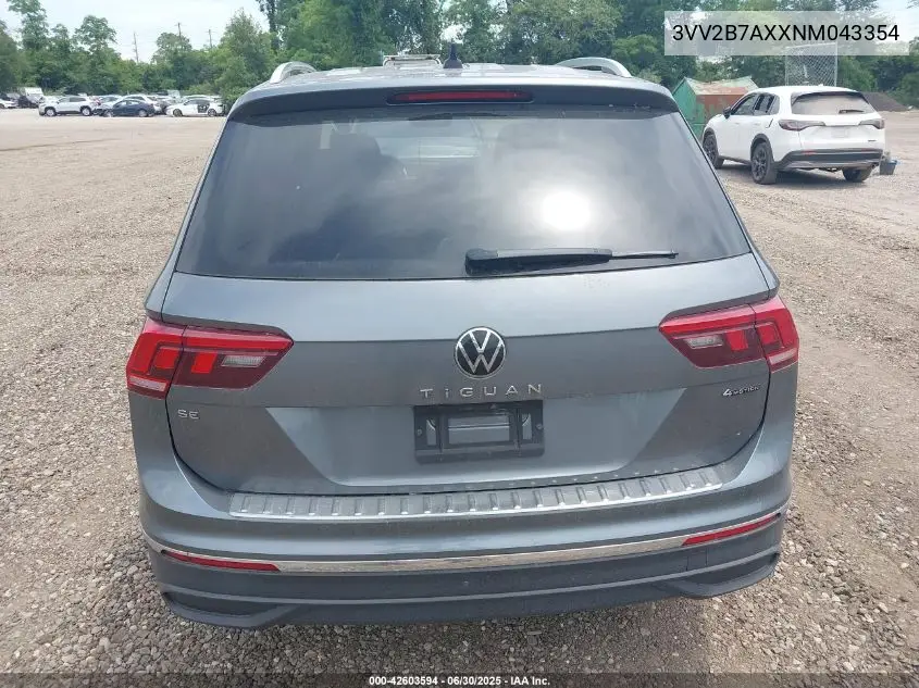 2022 Volkswagen Tiguan 2.0T Se VIN: 3VV2B7AXXNM043354 Lot: 42603594