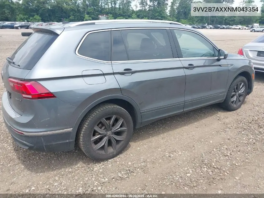 2022 Volkswagen Tiguan 2.0T Se VIN: 3VV2B7AXXNM043354 Lot: 42603594