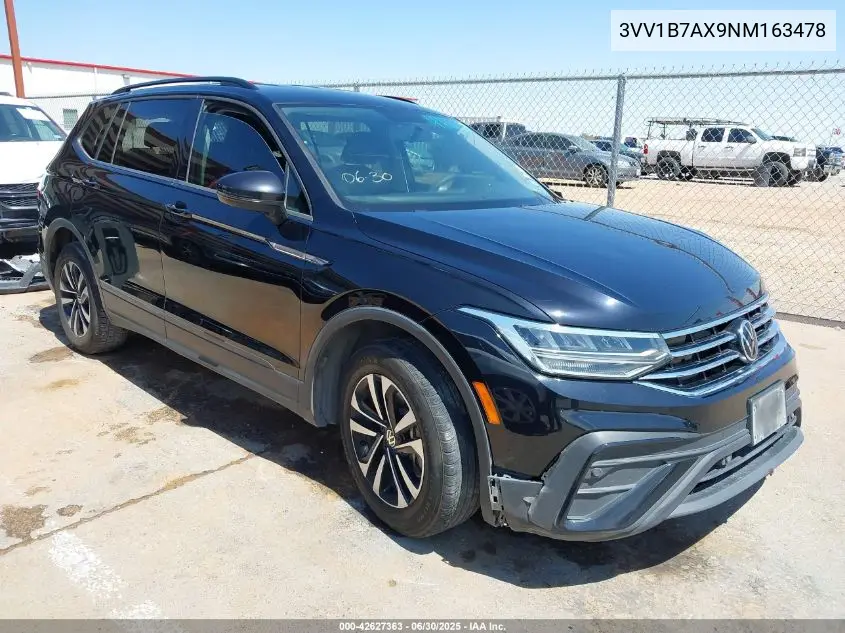 2022 Volkswagen Tiguan 2.0T S VIN: 3VV1B7AX9NM163478 Lot: 42627363