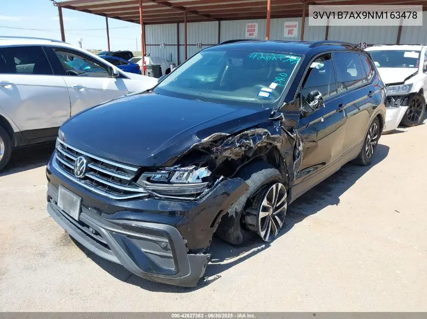 2022 Volkswagen Tiguan 2.0T S VIN: 3VV1B7AX9NM163478 Lot: 42627363