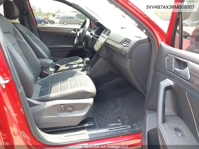 2024 Volkswagen Tiguan Sel R-Line Black VIN: 3VV4B7AX3RM008007 Lot: 12316598