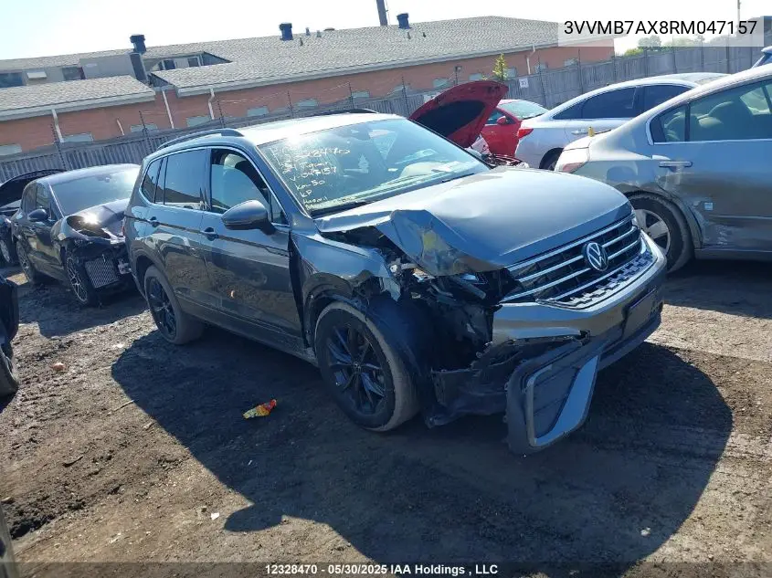 2024 Volkswagen Tiguan Se/Wolfsburg VIN: 3VVMB7AX8RM047157 Lot: 12328470