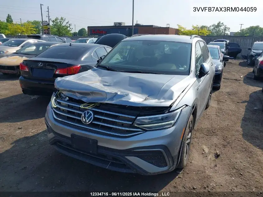 2024 Volkswagen Tiguan S VIN: 3VVFB7AX3RM044059 Lot: 12334715