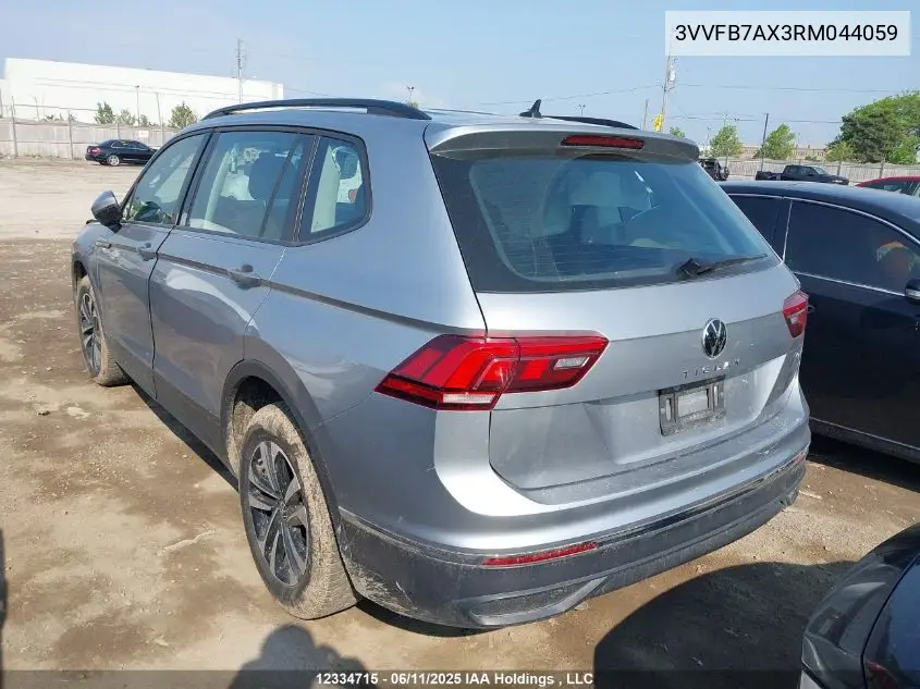2024 Volkswagen Tiguan S VIN: 3VVFB7AX3RM044059 Lot: 12334715