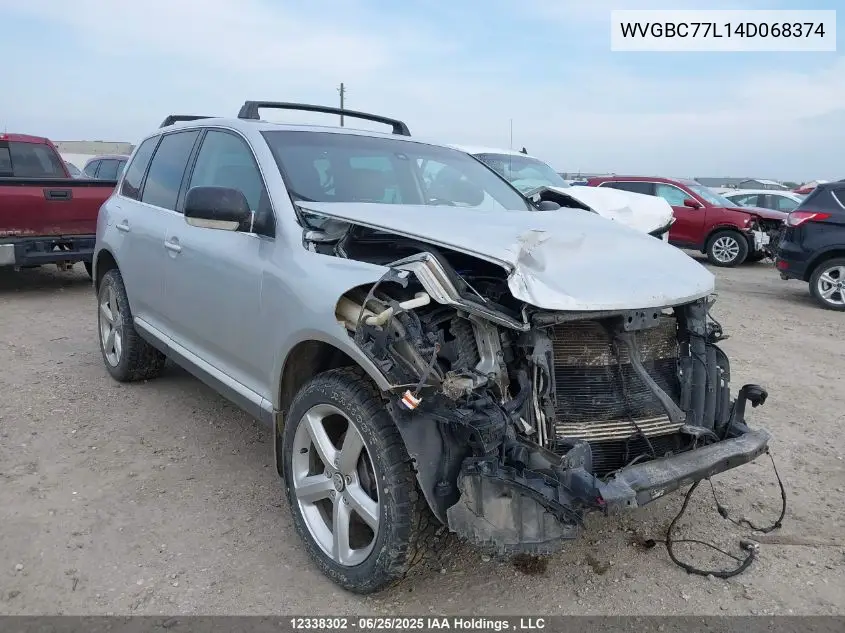 2004 Volkswagen Touareg V6 VIN: WVGBC77L14D068374 Lot: 12338302