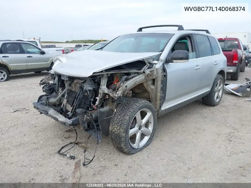 2004 Volkswagen Touareg V6 VIN: WVGBC77L14D068374 Lot: 12338302