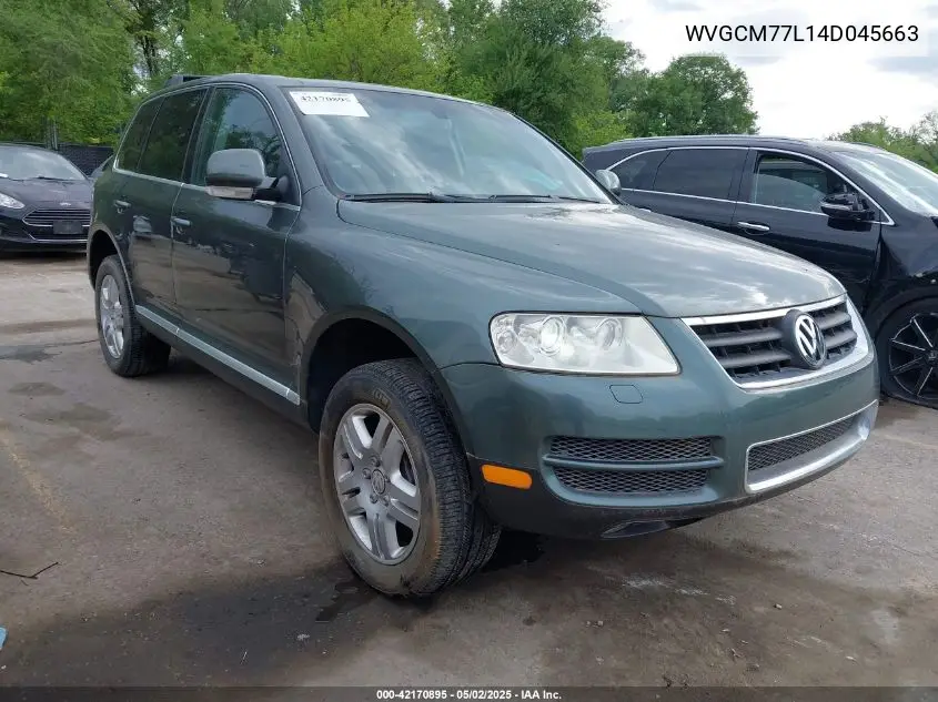 2004 Volkswagen Touareg V8 VIN: WVGCM77L14D045663 Lot: 42170895