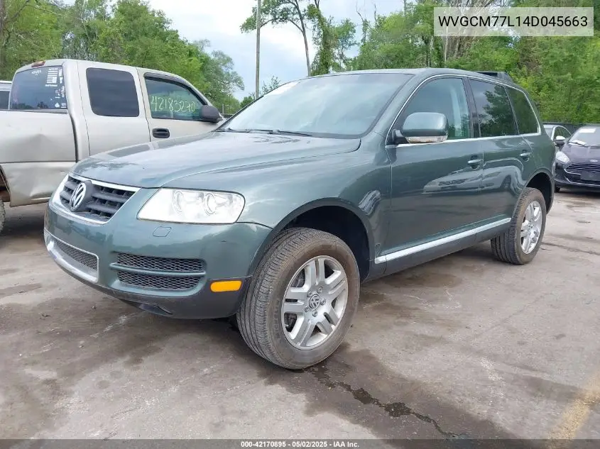 2004 Volkswagen Touareg V8 VIN: WVGCM77L14D045663 Lot: 42170895