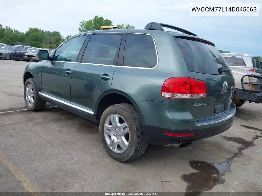 2004 Volkswagen Touareg V8 VIN: WVGCM77L14D045663 Lot: 42170895