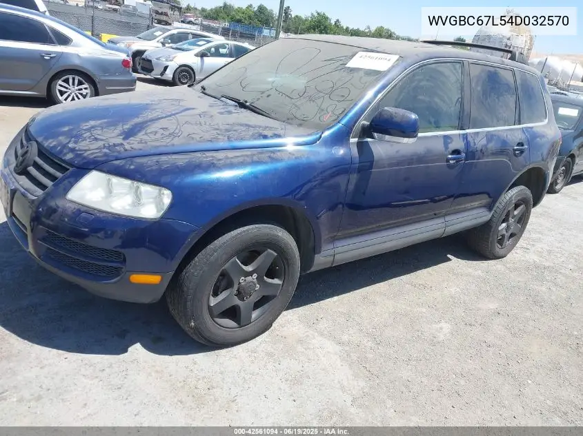 2004 Volkswagen Touareg V6 VIN: WVGBC67L54D032570 Lot: 42561094