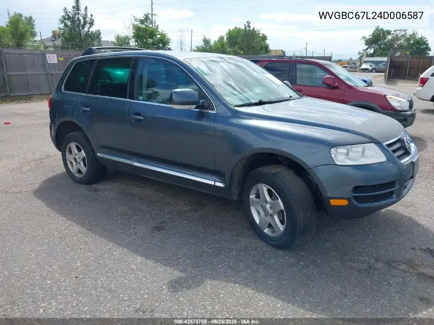 2004 Volkswagen Touareg V6 VIN: WVGBC67L24D006587 Lot: 42575755