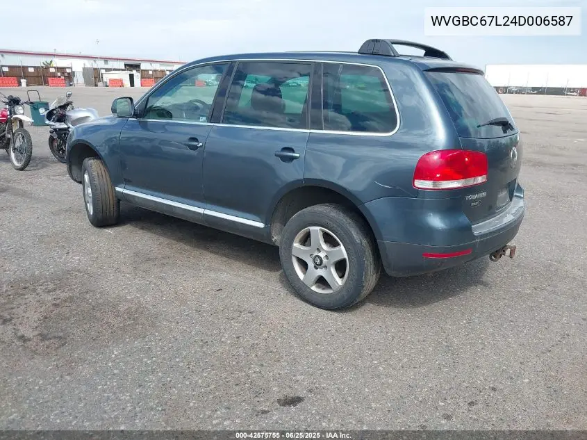 2004 Volkswagen Touareg V6 VIN: WVGBC67L24D006587 Lot: 42575755