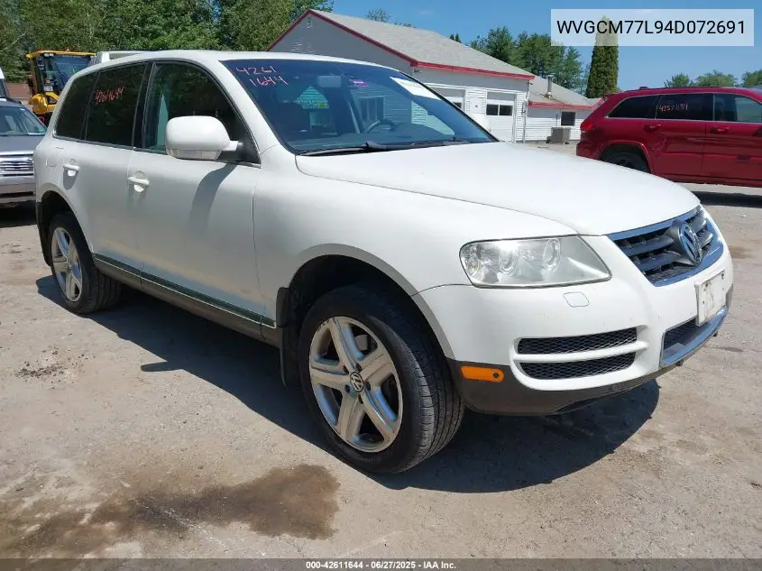 2004 Volkswagen Touareg V8 VIN: WVGCM77L94D072691 Lot: 42611644