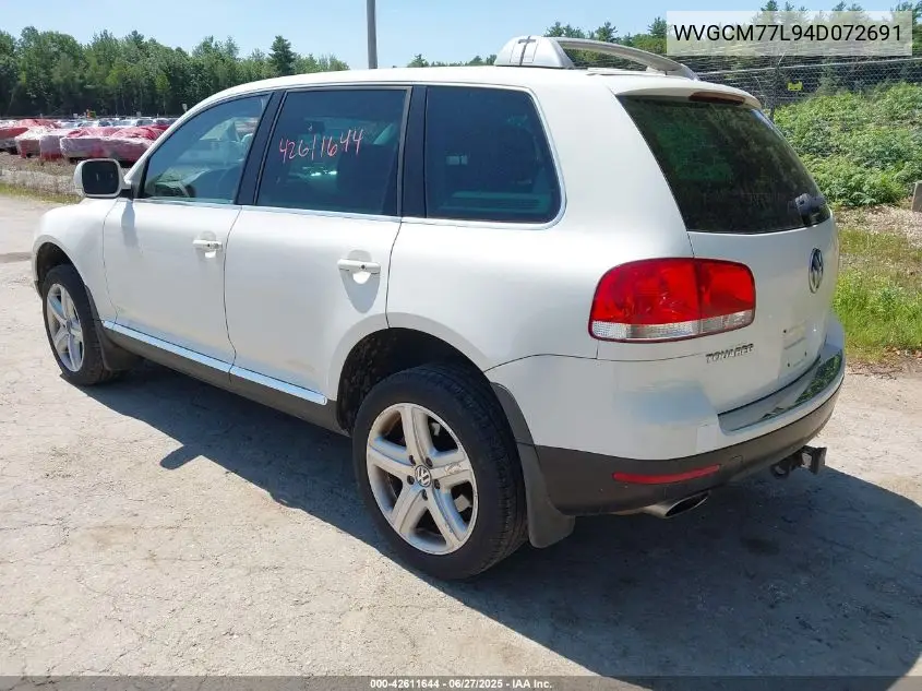 2004 Volkswagen Touareg V8 VIN: WVGCM77L94D072691 Lot: 42611644