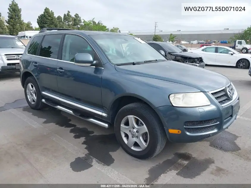 2005 Volkswagen Touareg V6 VIN: WVGZG77L55D071024 Lot: 42111205