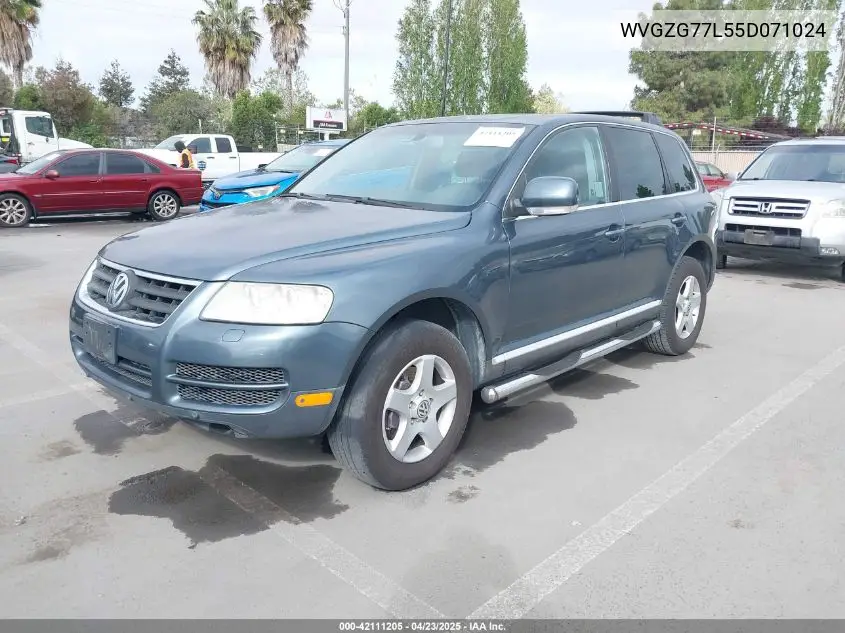 2005 Volkswagen Touareg V6 VIN: WVGZG77L55D071024 Lot: 42111205