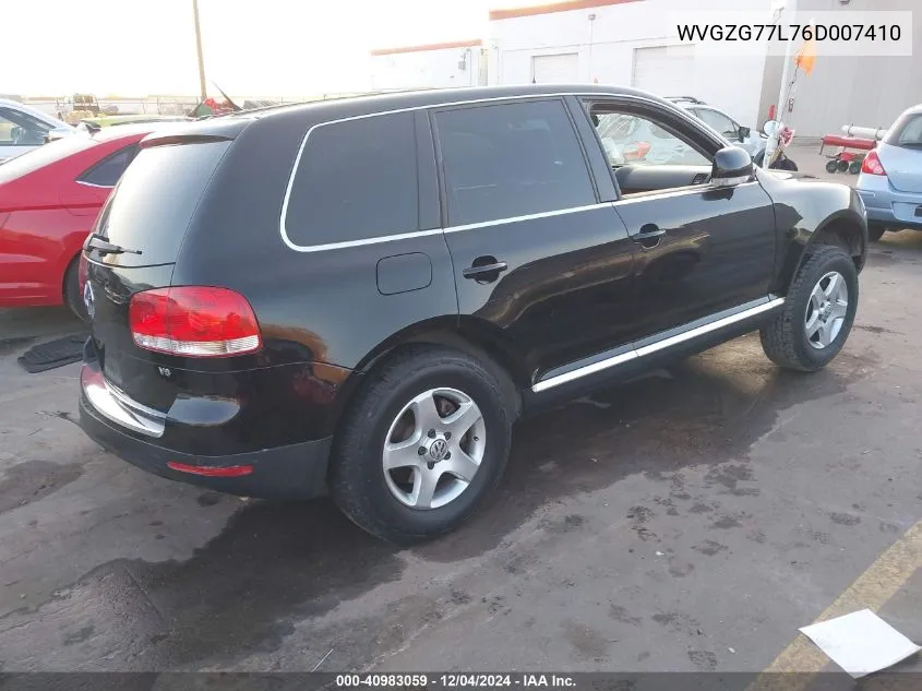2006 Volkswagen Touareg V6 VIN: WVGZG77L76D007410 Lot: 40983059