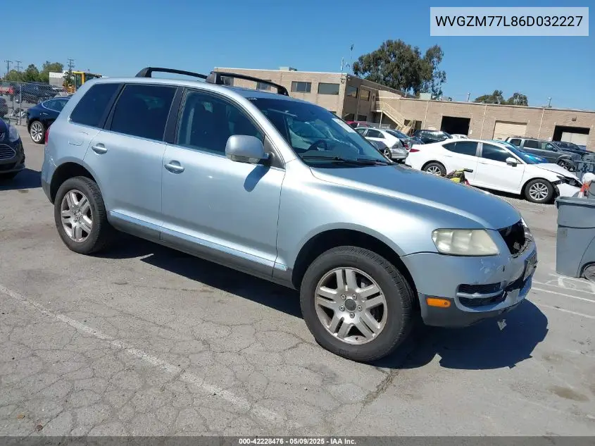 2006 Volkswagen Touareg V8 VIN: WVGZM77L86D032227 Lot: 42228476