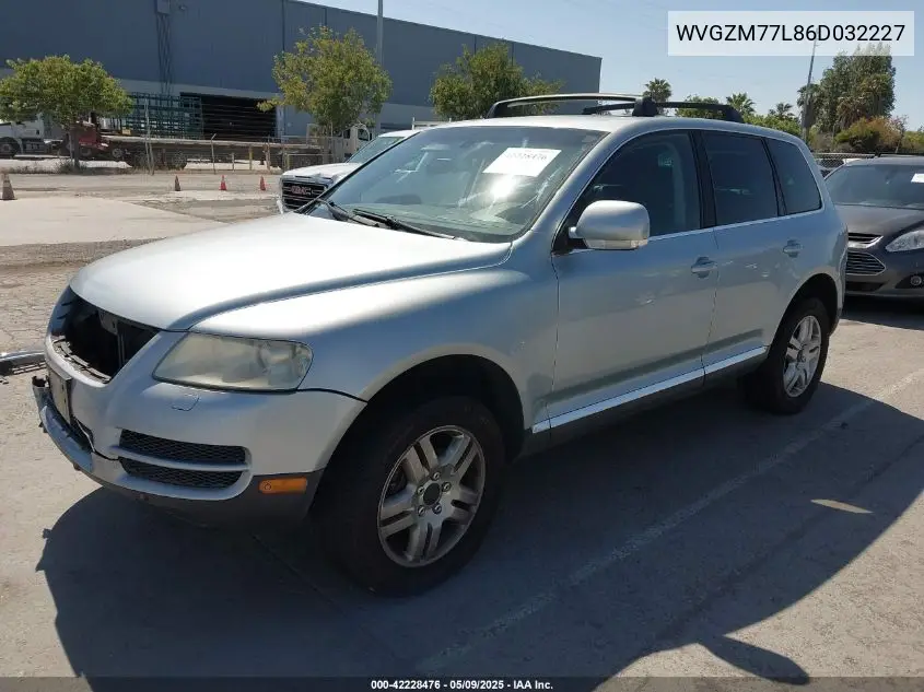2006 Volkswagen Touareg V8 VIN: WVGZM77L86D032227 Lot: 42228476