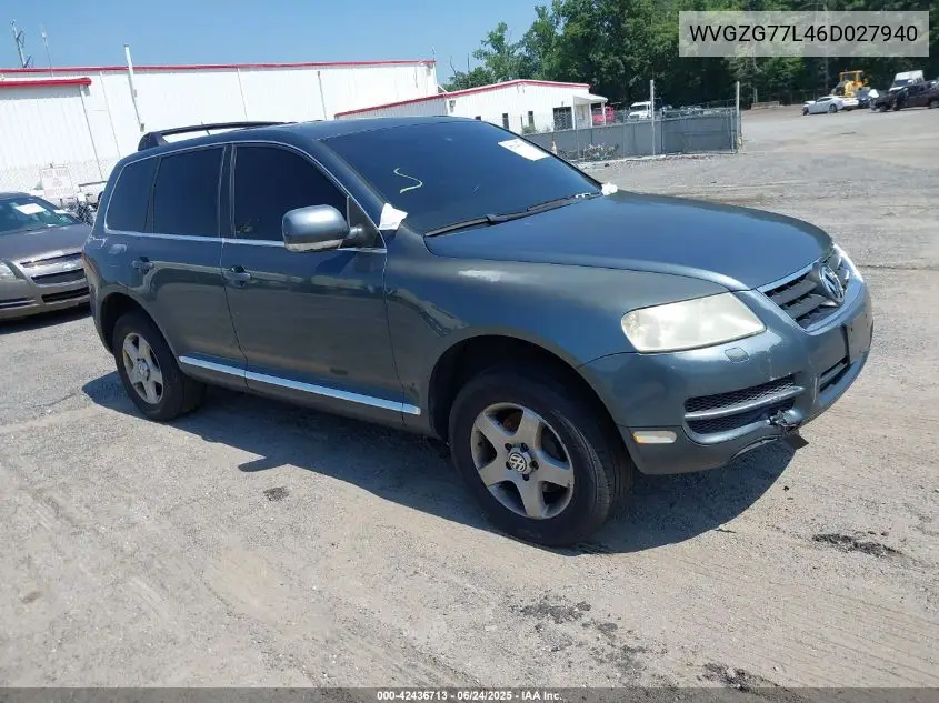 2006 Volkswagen Touareg V6 VIN: WVGZG77L46D027940 Lot: 42436713