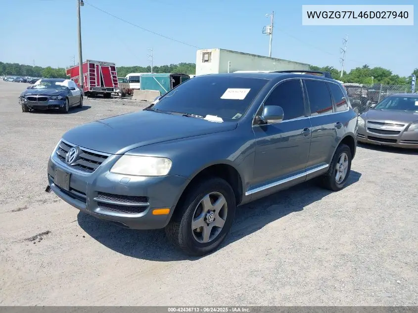 2006 Volkswagen Touareg V6 VIN: WVGZG77L46D027940 Lot: 42436713