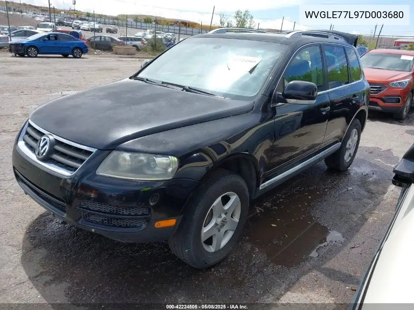 2007 Volkswagen Touareg V6 VIN: WVGLE77L97D003680 Lot: 42224505