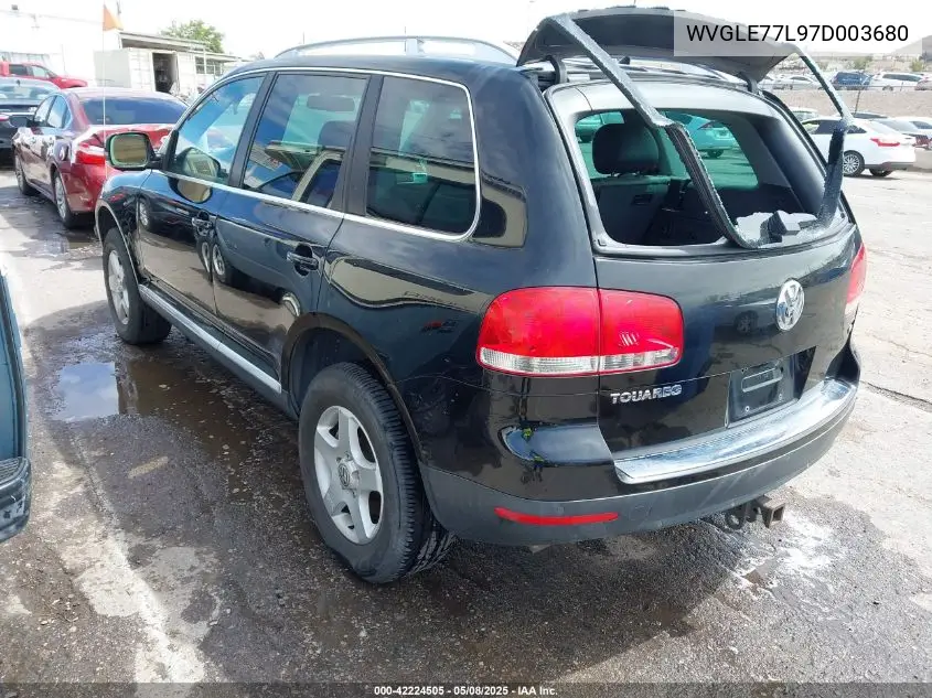 2007 Volkswagen Touareg V6 VIN: WVGLE77L97D003680 Lot: 42224505