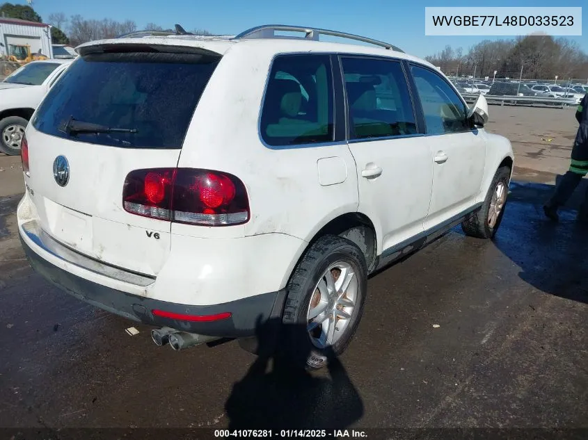2008 Volkswagen Touareg 2 Vr6 Fsi VIN: WVGBE77L48D033523 Lot: 41076281