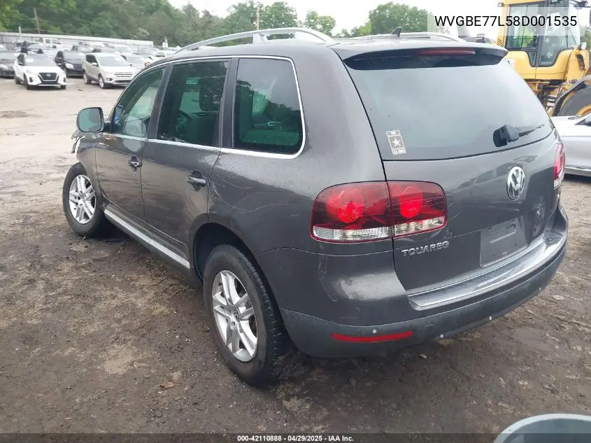2008 Volkswagen Touareg 2 Vr6 Fsi VIN: WVGBE77L58D001535 Lot: 42110888