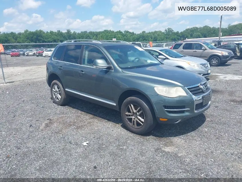 2008 Volkswagen Touareg 2 Vr6 Fsi VIN: WVGBE77L68D005089 Lot: 42522295