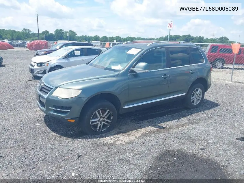 2008 Volkswagen Touareg 2 Vr6 Fsi VIN: WVGBE77L68D005089 Lot: 42522295