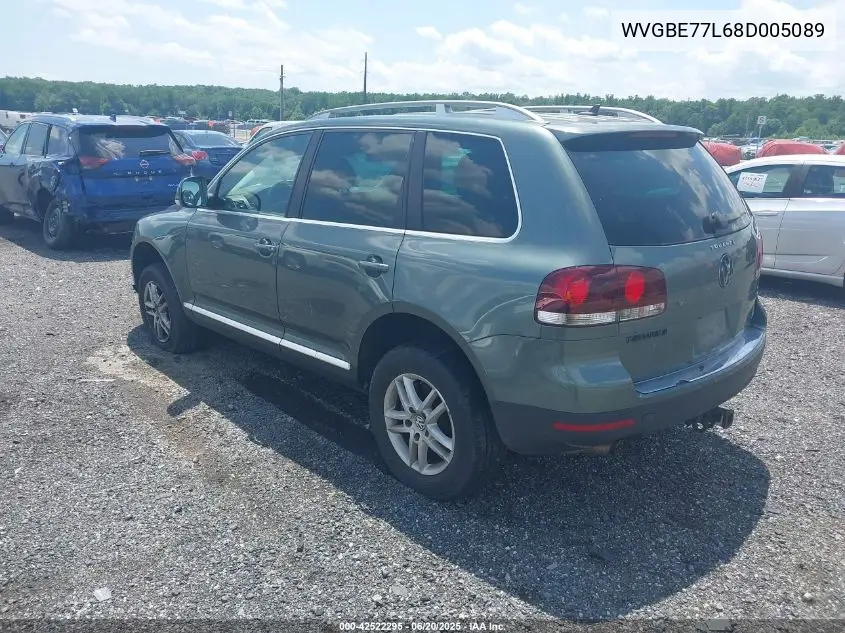 2008 Volkswagen Touareg 2 Vr6 Fsi VIN: WVGBE77L68D005089 Lot: 42522295