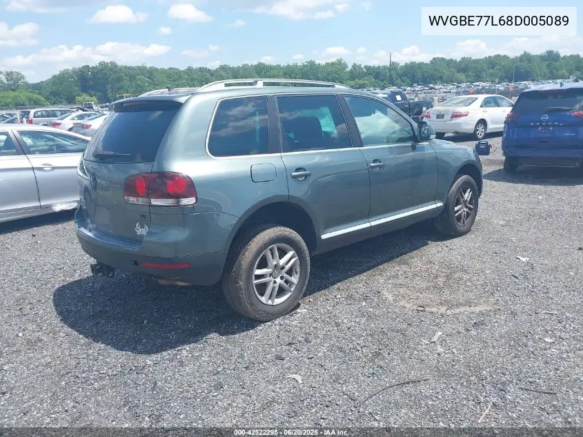 2008 Volkswagen Touareg 2 Vr6 Fsi VIN: WVGBE77L68D005089 Lot: 42522295