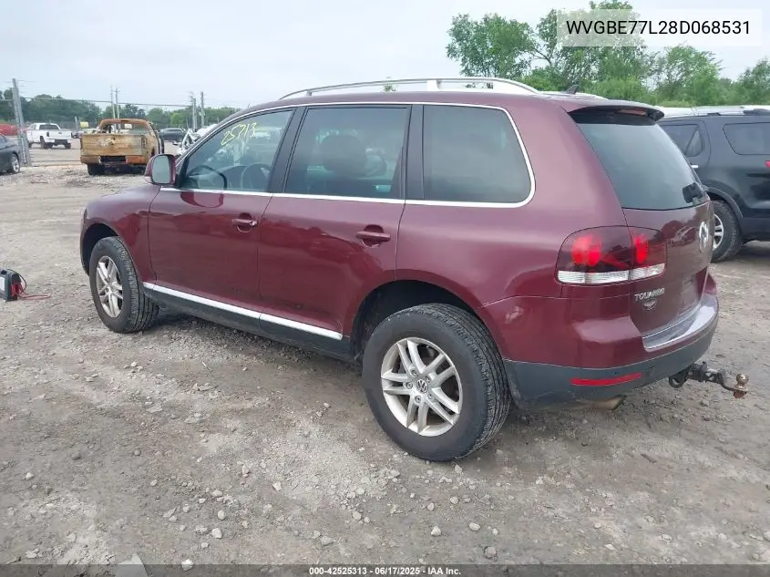 2008 Volkswagen Touareg 2 Vr6 Fsi VIN: WVGBE77L28D068531 Lot: 42525313