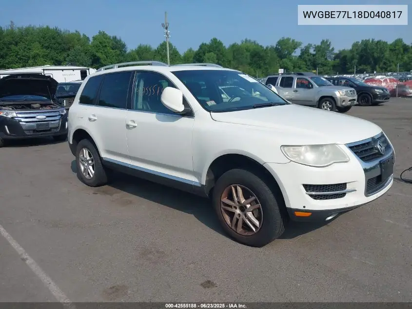 2008 Volkswagen Touareg 2 Vr6 Fsi VIN: WVGBE77L18D040817 Lot: 42555188