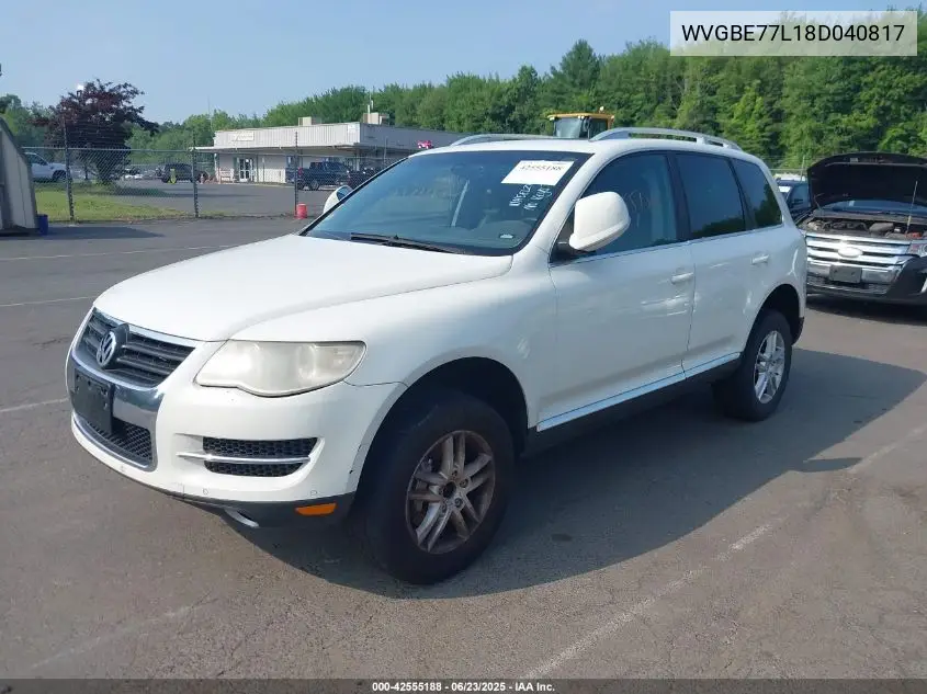 2008 Volkswagen Touareg 2 Vr6 Fsi VIN: WVGBE77L18D040817 Lot: 42555188