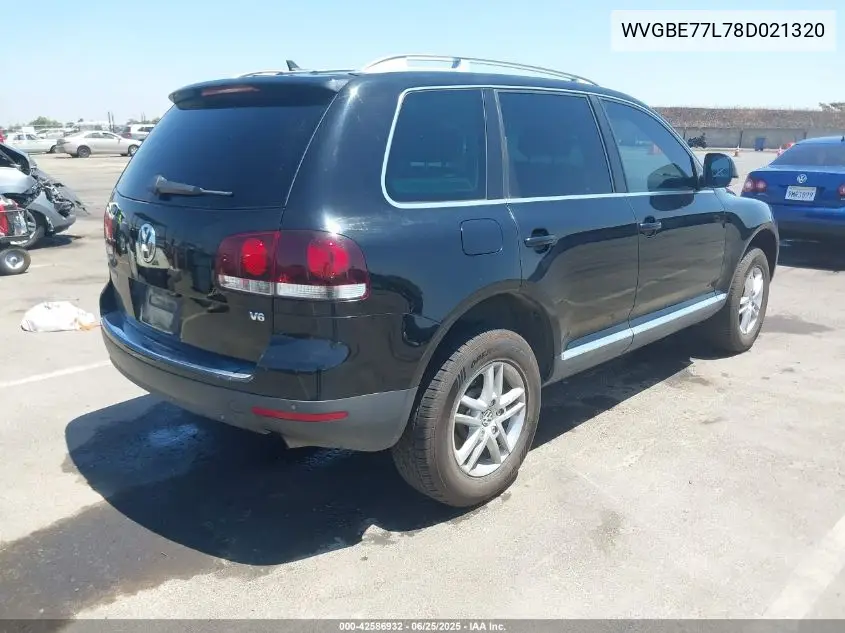 2008 Volkswagen Touareg 2 Vr6 Fsi VIN: WVGBE77L78D021320 Lot: 42586932