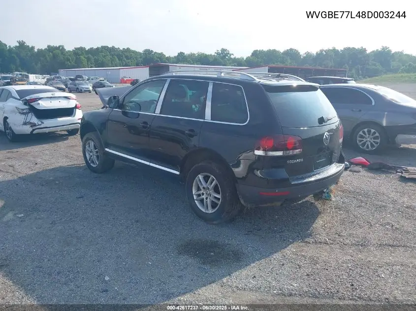 2008 Volkswagen Touareg 2 V6 VIN: WVGBE77L48D003244 Lot: 42617237
