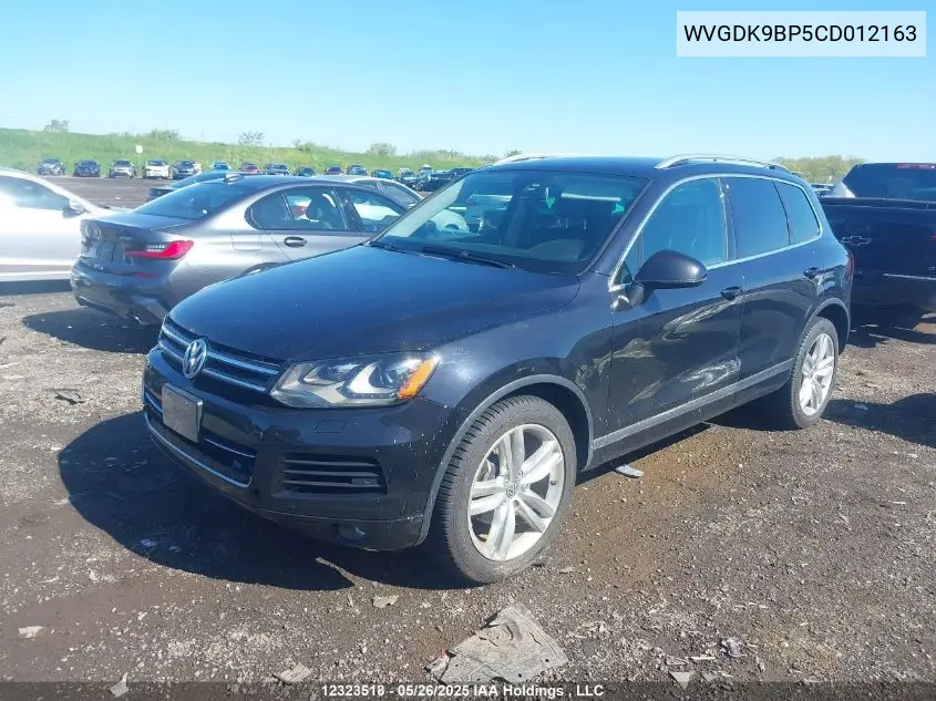 2012 Volkswagen Touareg 3.0 Tdi Comfortline/3.0 Tdi Execline/3.0 Tdi Highline VIN: WVGDK9BP5CD012163 Lot: 12323518