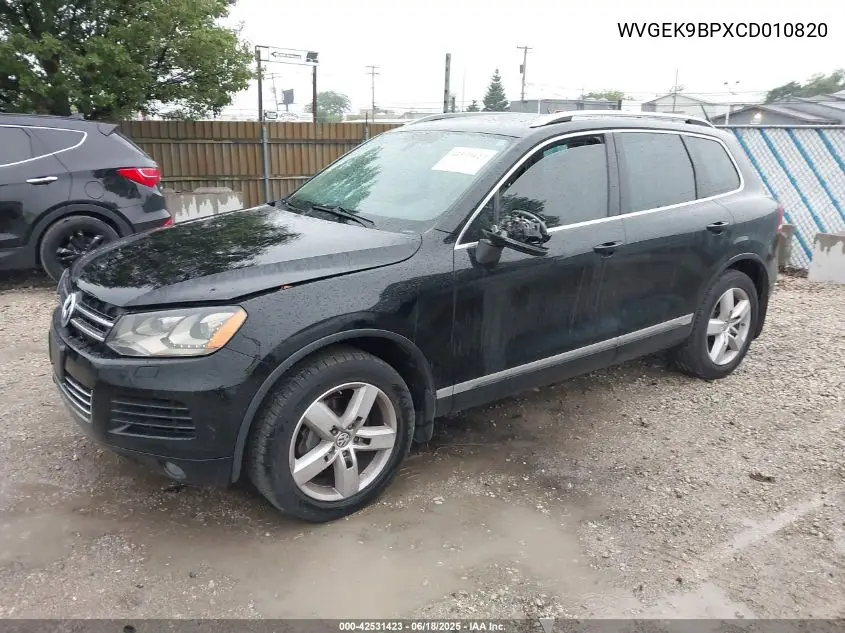 2012 Volkswagen Touareg Tdi Lux VIN: WVGEK9BPXCD010820 Lot: 42531423