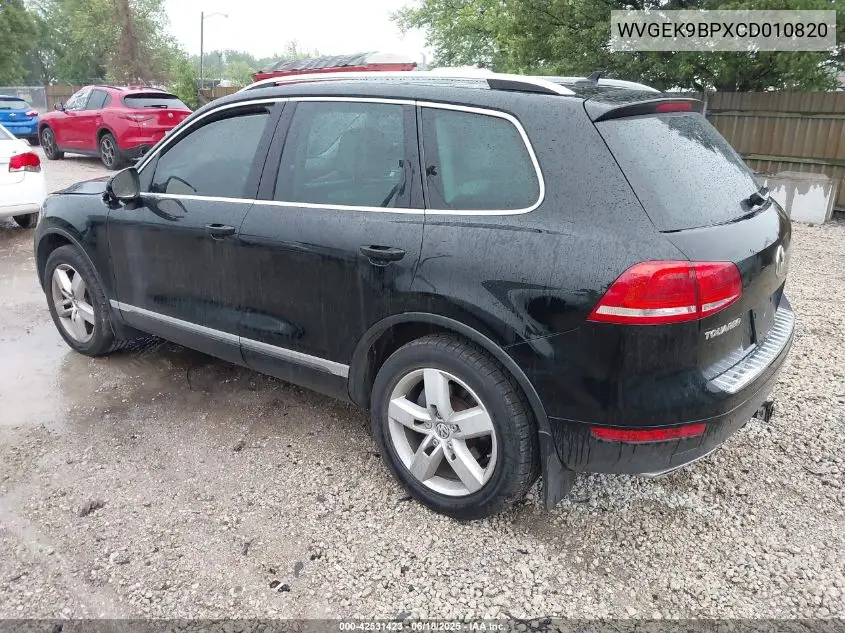 2012 Volkswagen Touareg Tdi Lux VIN: WVGEK9BPXCD010820 Lot: 42531423