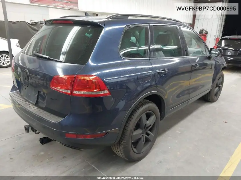 2012 Volkswagen Touareg Tdi Lux VIN: WVGFK9BP7CD000895 Lot: 42593688
